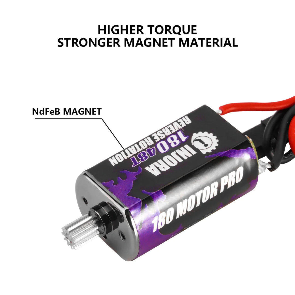 Moteur INJORA INM11 avec pignon inox pour TRX4M – détail produit