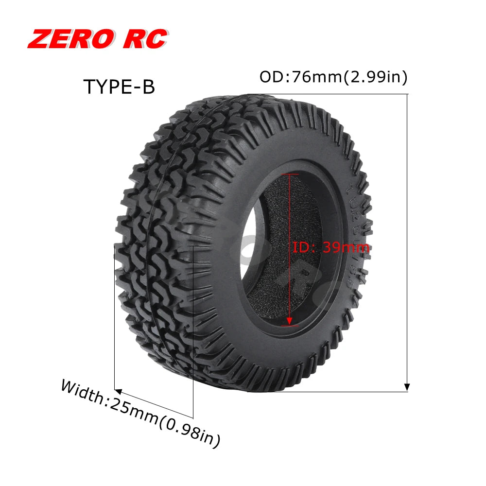 Pneus 1.55 76 ou 95 mm pour crawler – vue 5