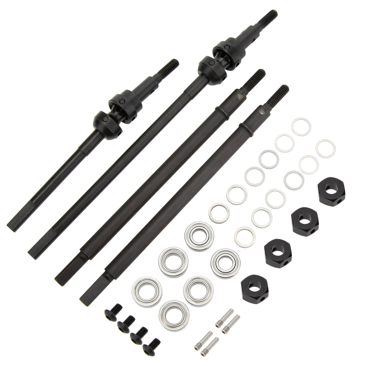 Cardans CVD MEUS Racing 3 sections pour Vanquish H10 Optic 1/10