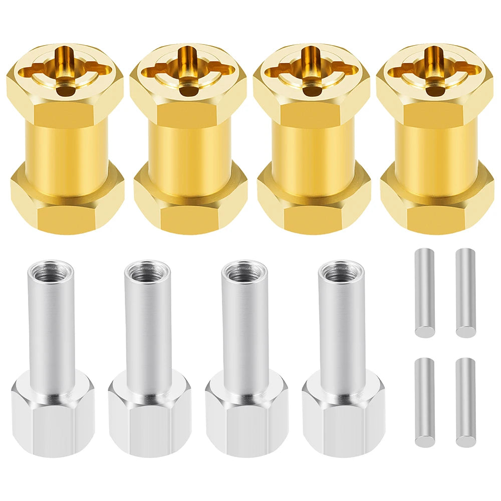 Élargisseurs laiton AXSPEED hexagone 12 mm pour SCX10 II / D90 – vue 11