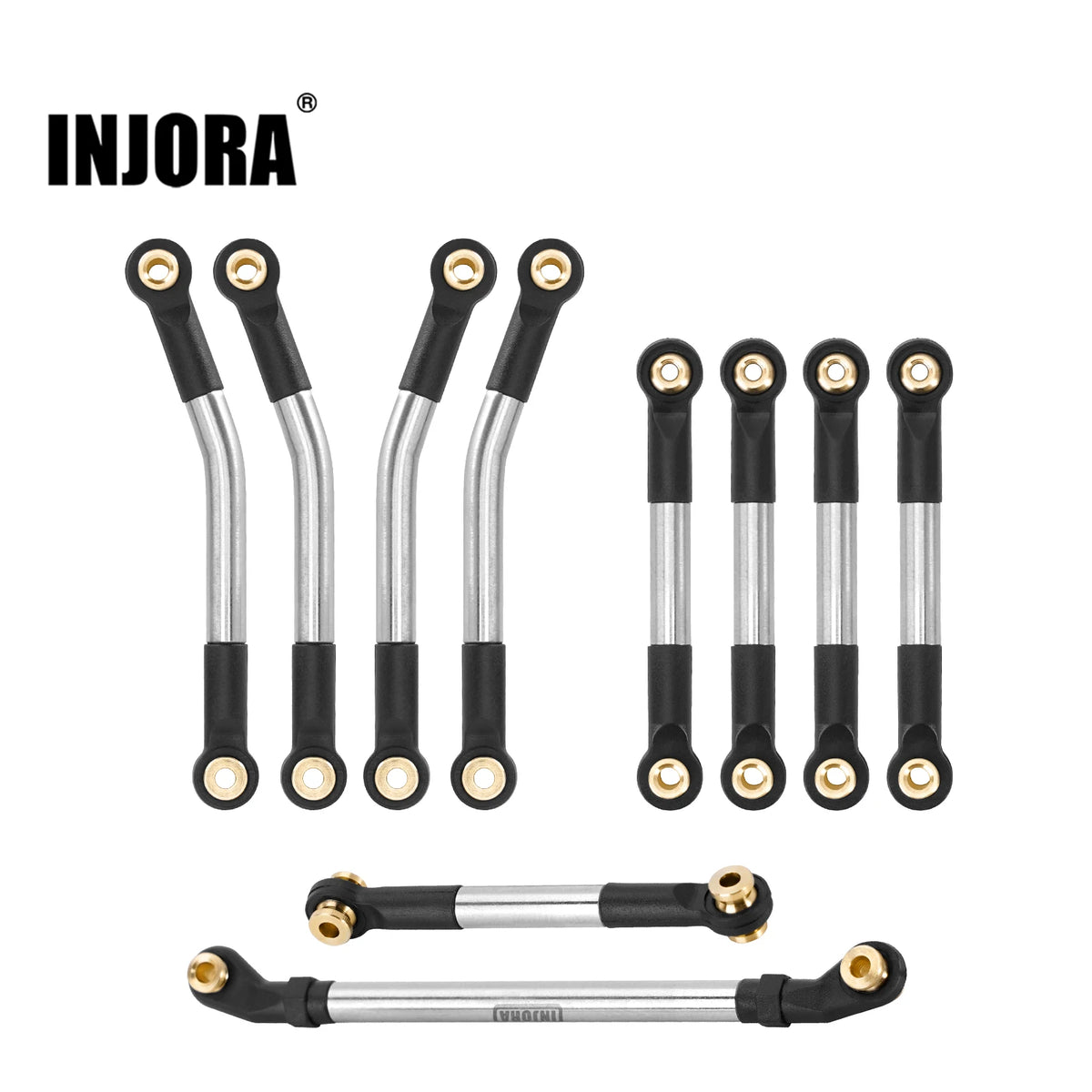 Kit biellettes inox high-clearance INJORA pour FMS FCX24 1/24