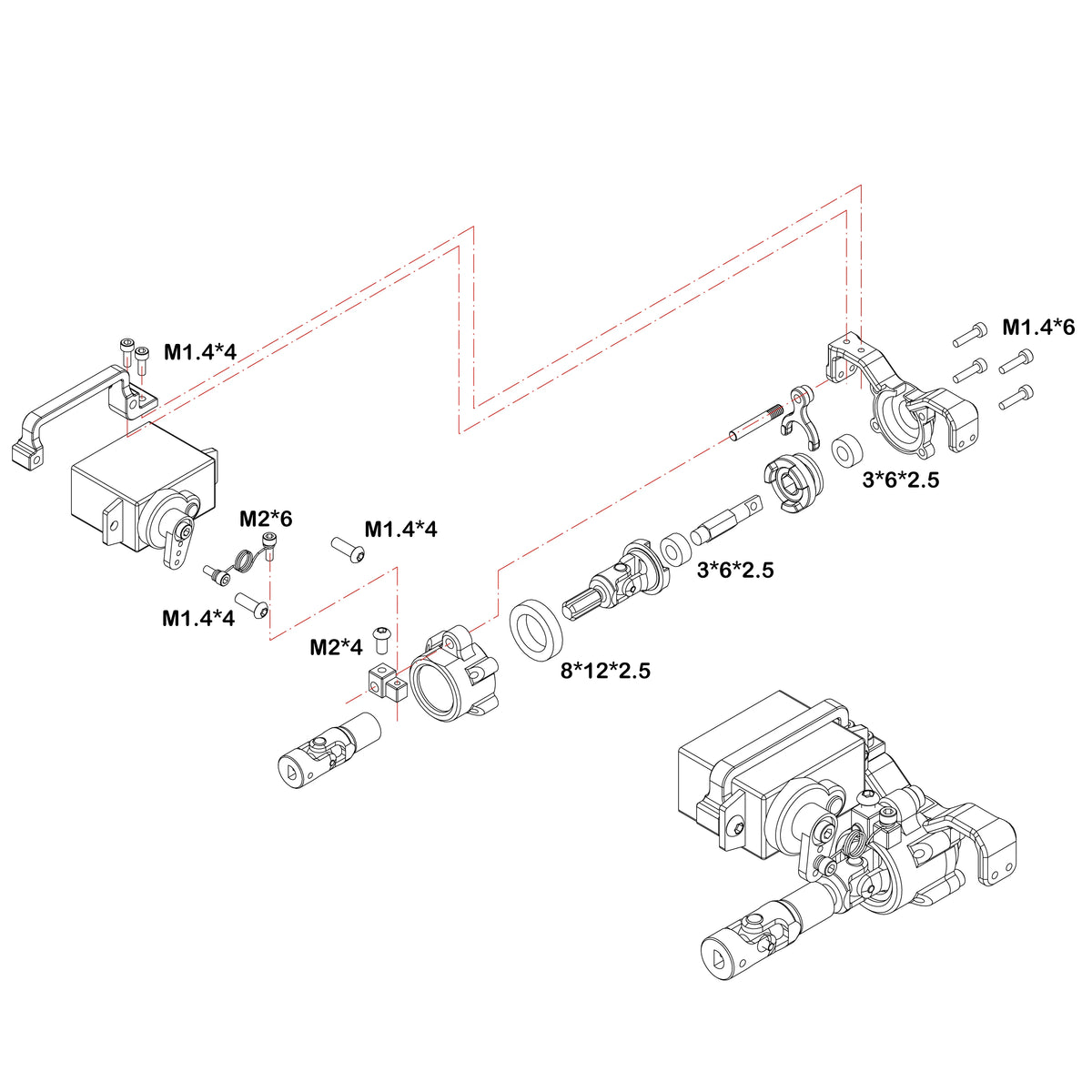 MEUS Racing châssis LCG titane Axial SCX24 – présentation