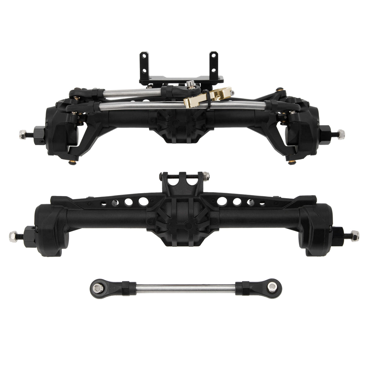 Ponts portiques nylon MEUS Racing avant arrière SCX10 SCX10 II