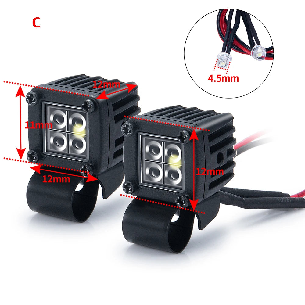 Spots LED latéraux AXSPEED de galerie TRX4 SCX10 Wraith – vue 5