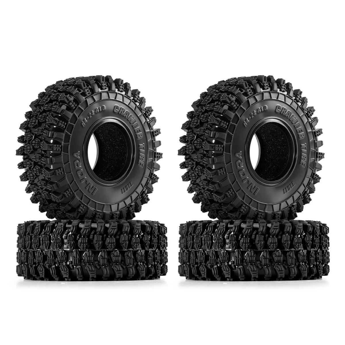 Pneus souples INJORA T1011 pour crawler 1/18 1/24 – vue complémentaire