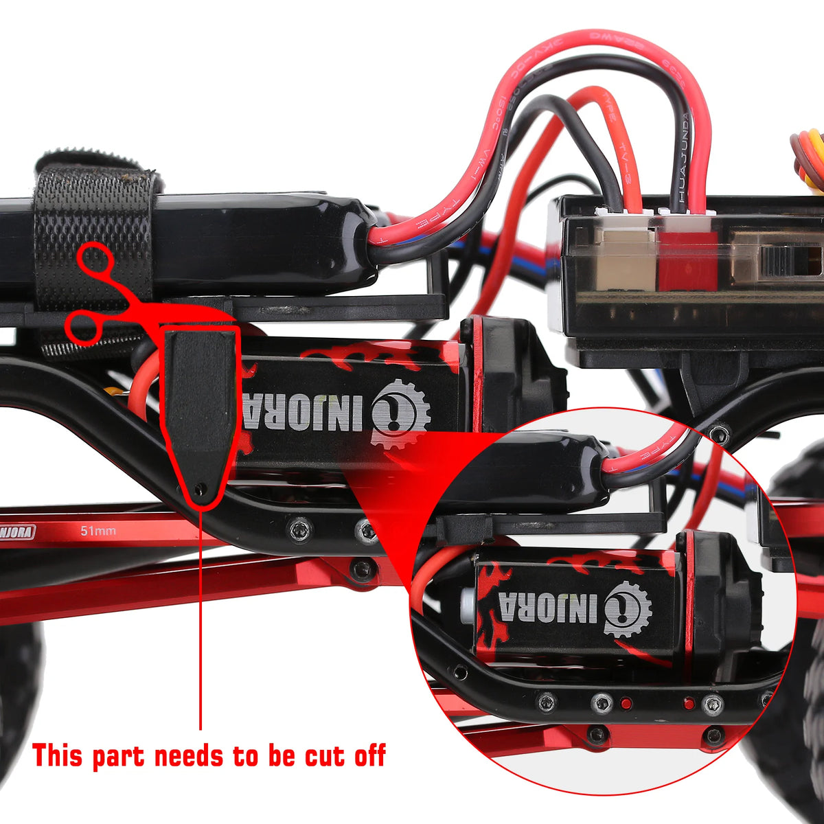 Moteur crawler INJORA 050 pour SCX24 – vue 6