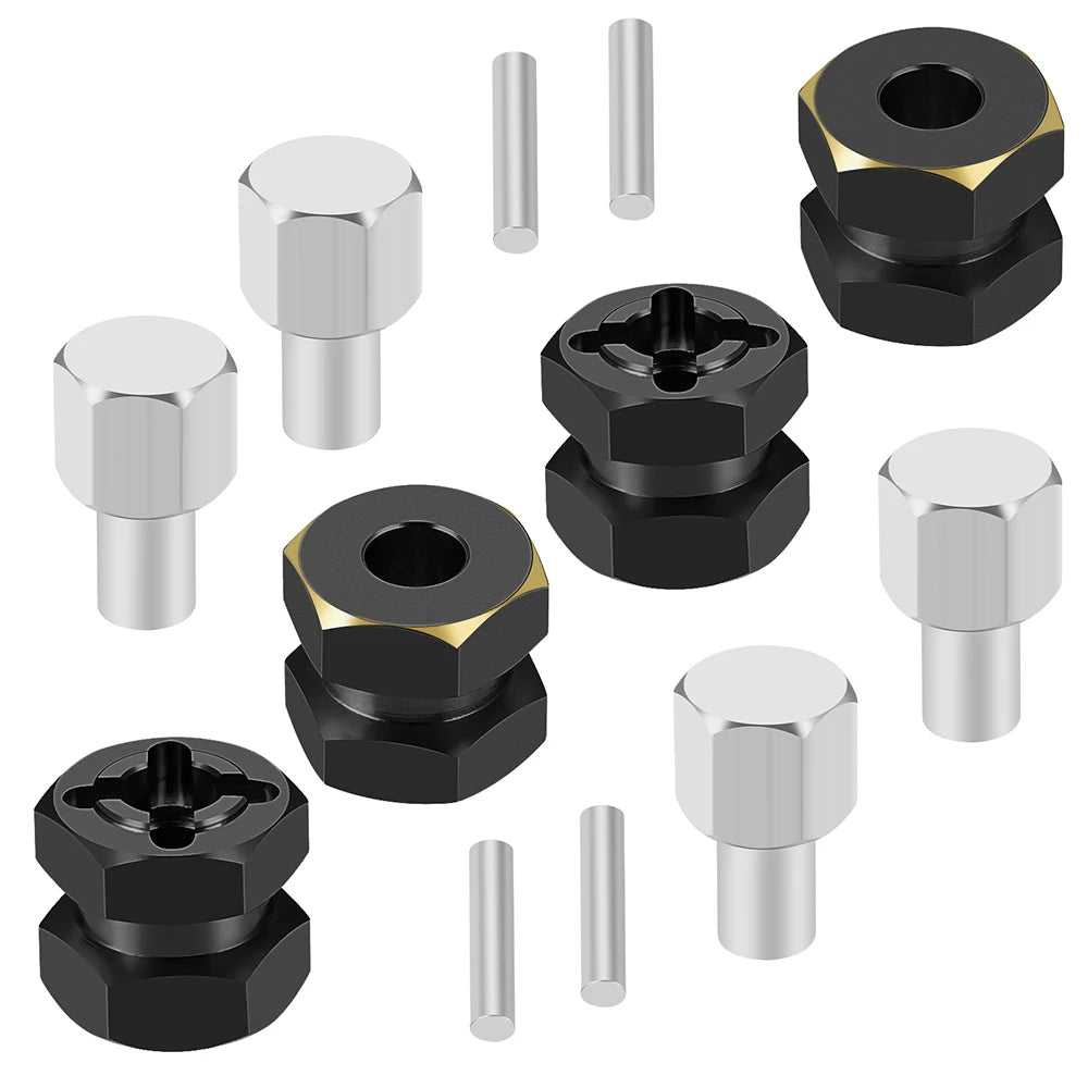 Élargisseurs laiton AXSPEED hexagone 12 mm pour SCX10 II / D90 – vue 5