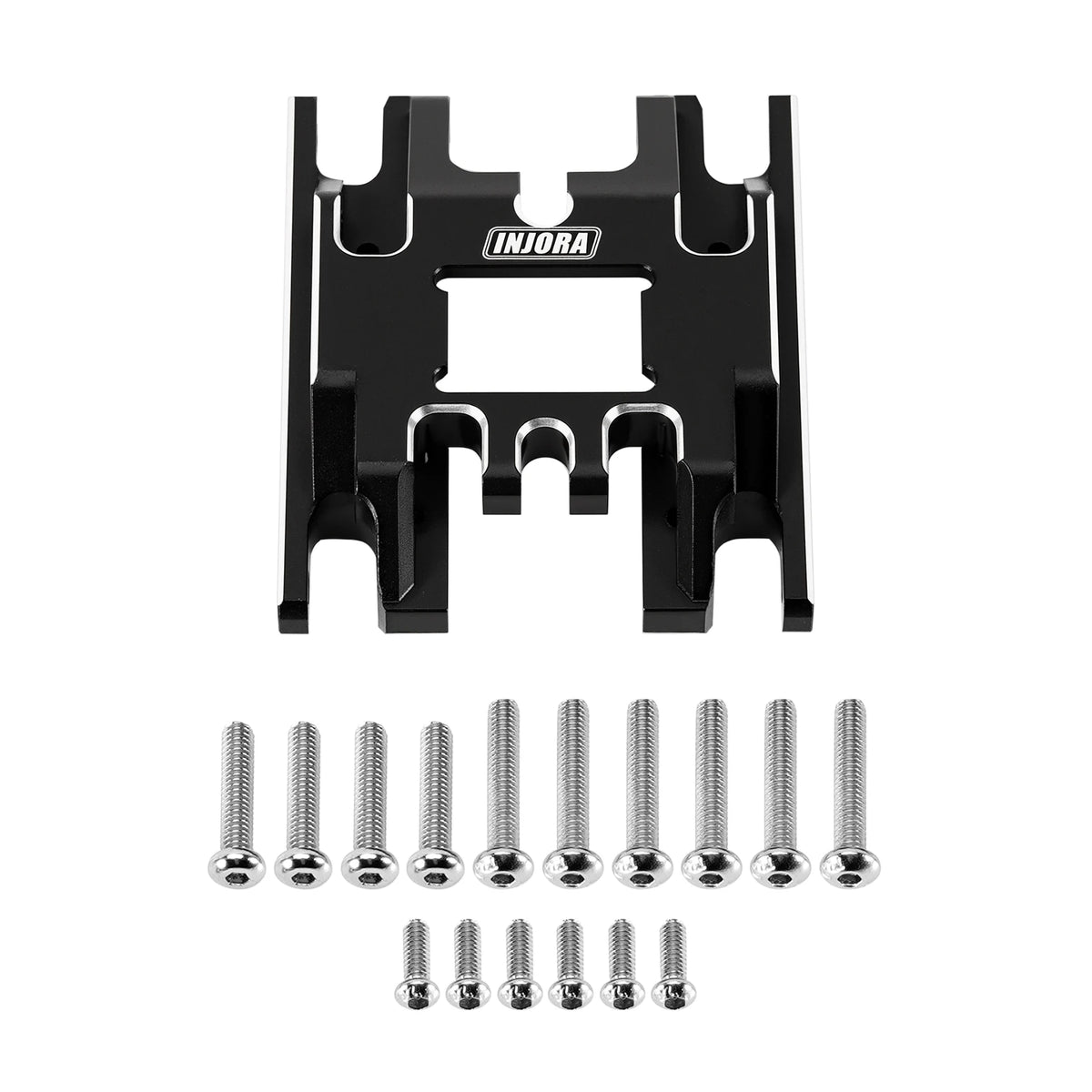 INJORA Plaque skid / support transmission aluminium 17 g pour TRX4M 1/18 (4M-67BS)