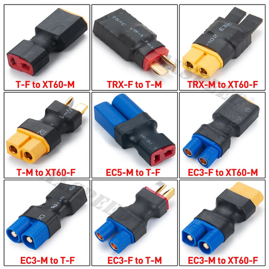 Adaptateurs LiPo AXSPEED EC3, EC5, TRX, T-Deans et XT60