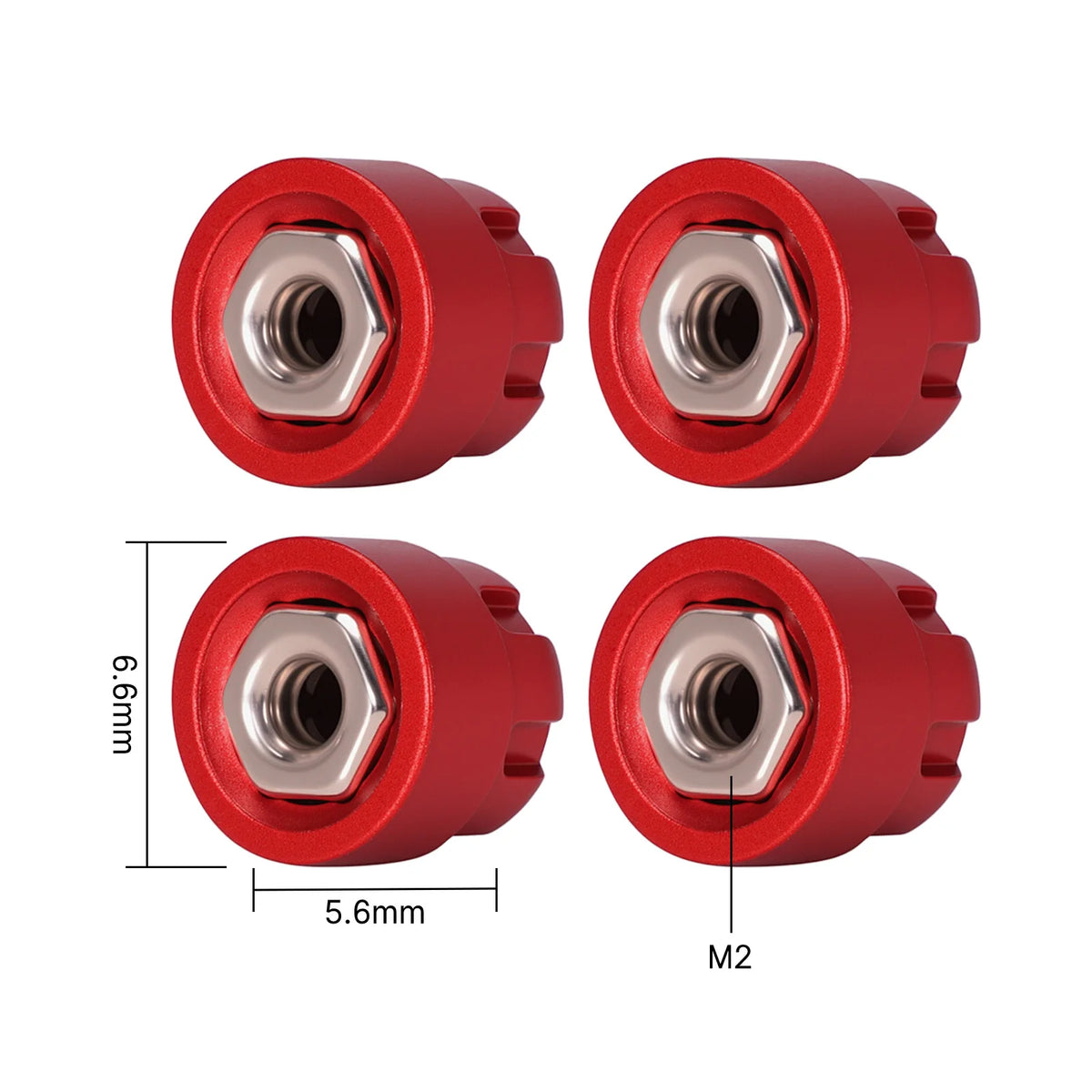 Écrous M2 M2.5 INJORA pour SCX24 TRX4M et crawlers compatibles