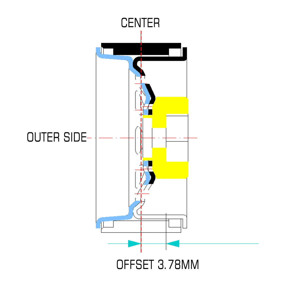 Jante INJORA offset négatif pour SCX24 TRX4M – vue 5