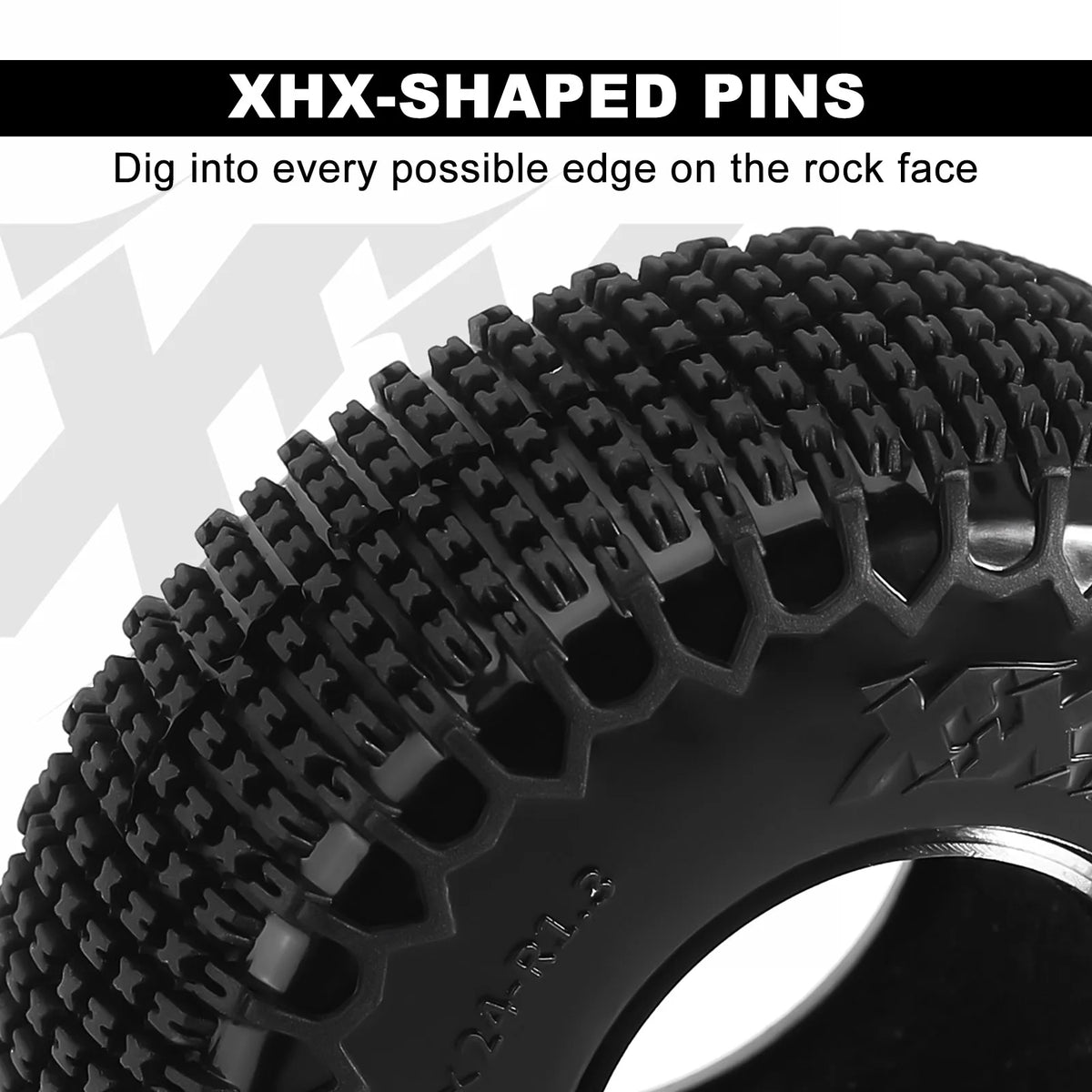 Pneus XHX Pin INJORA pour crawler RC compact – vue produit
