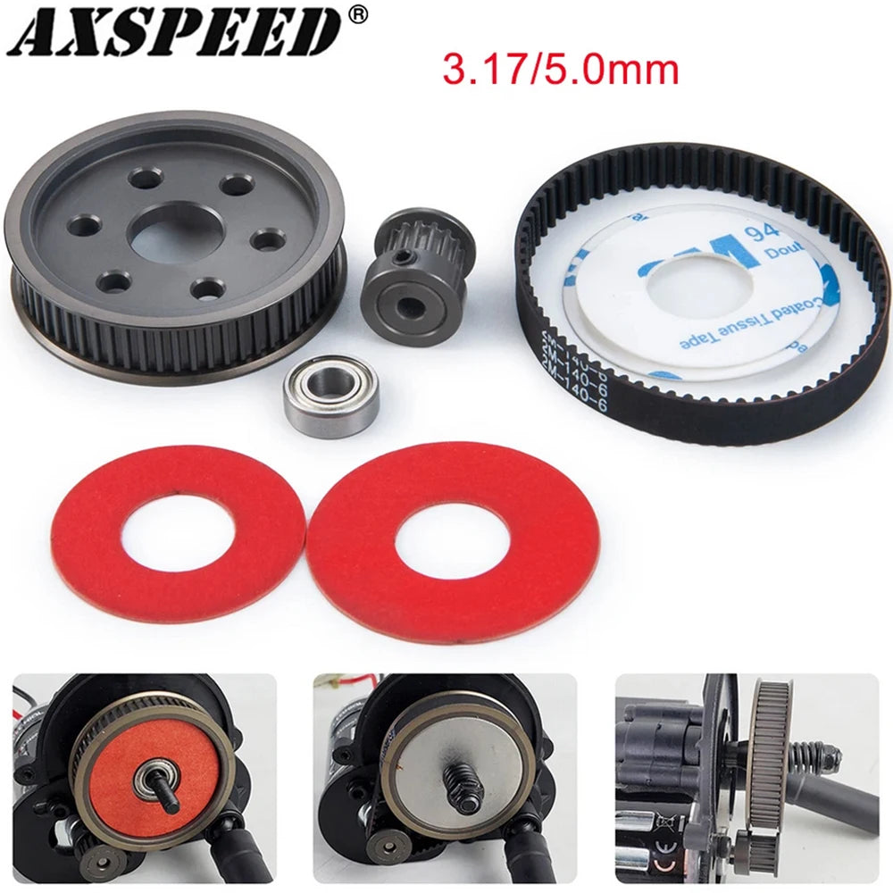 Transmission par courroie AXSPEED pour Axial SCX10 et SCX10 II 1/10