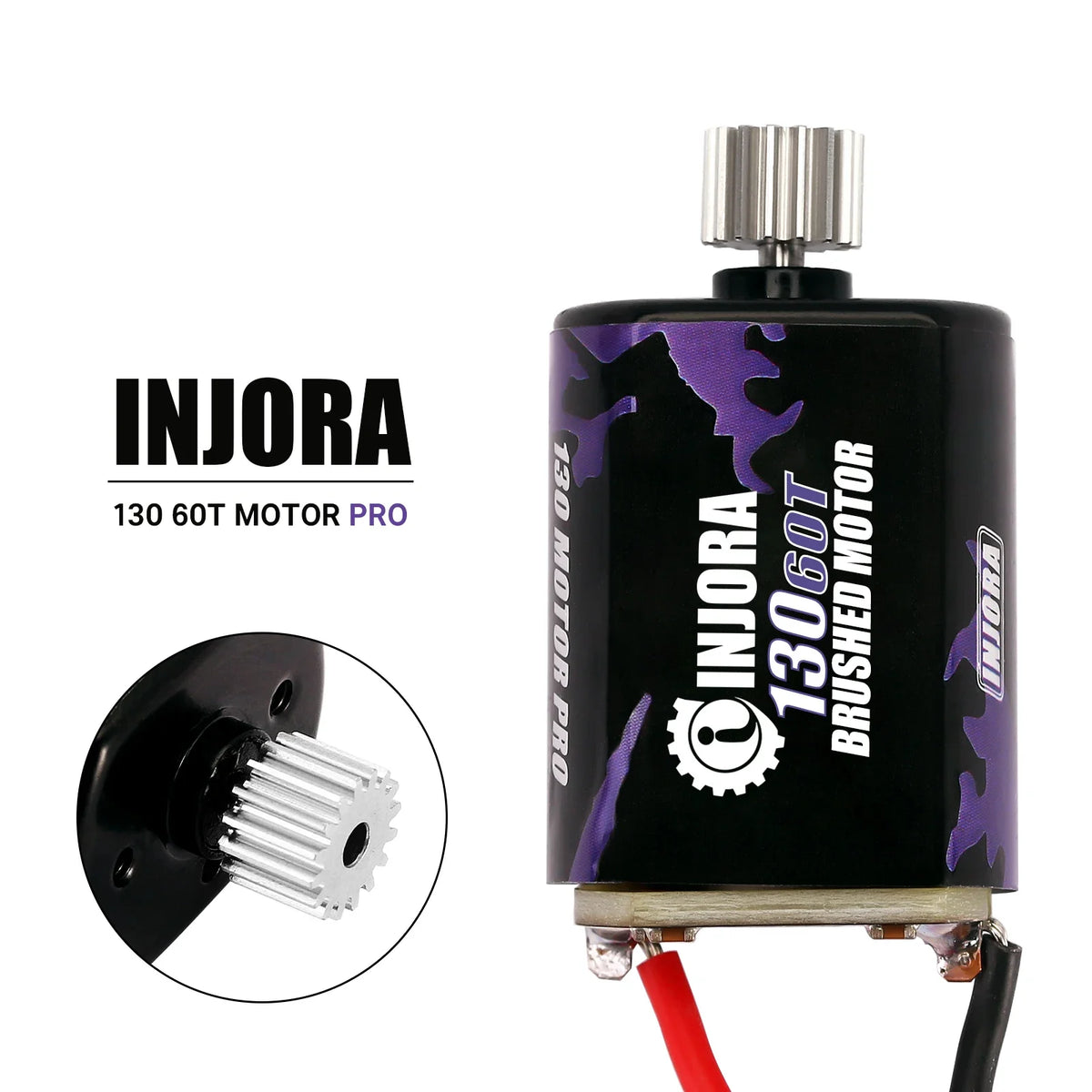 Moteur brushed INJORA 130 60T / 80T pour FMS FCX24 1/24