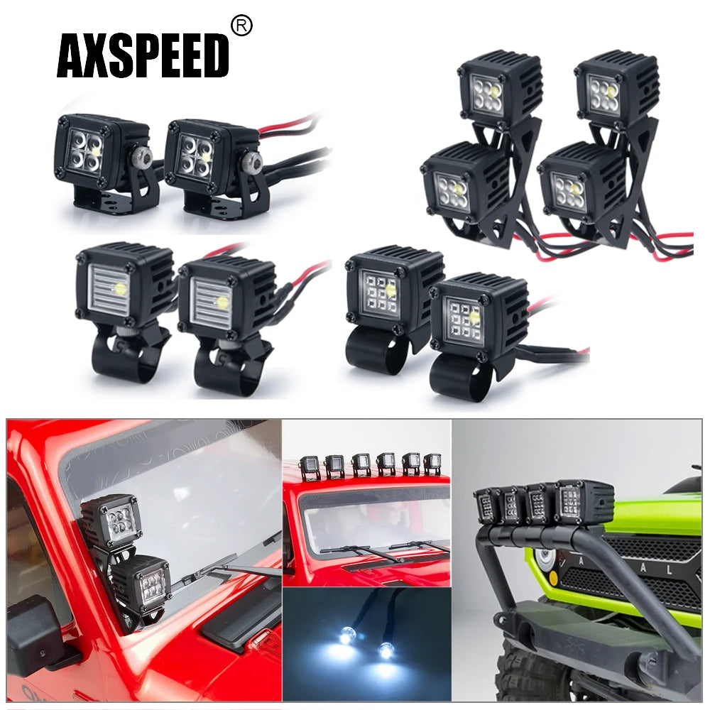 Spots LED latéraux AXSPEED de galerie pour TRX4 SCX10 et Wraith