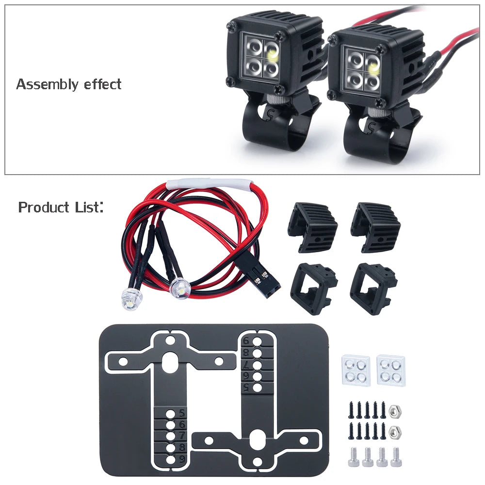 Spots LED latéraux AXSPEED de galerie TRX4 SCX10 Wraith – vue 18