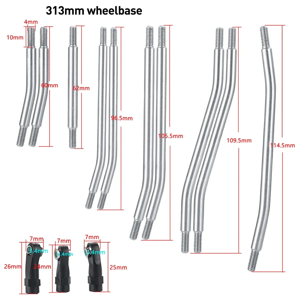 Liens châssis inox AXSPEED 313 / 324 / 336 mm pour TRX4 – vue 7
