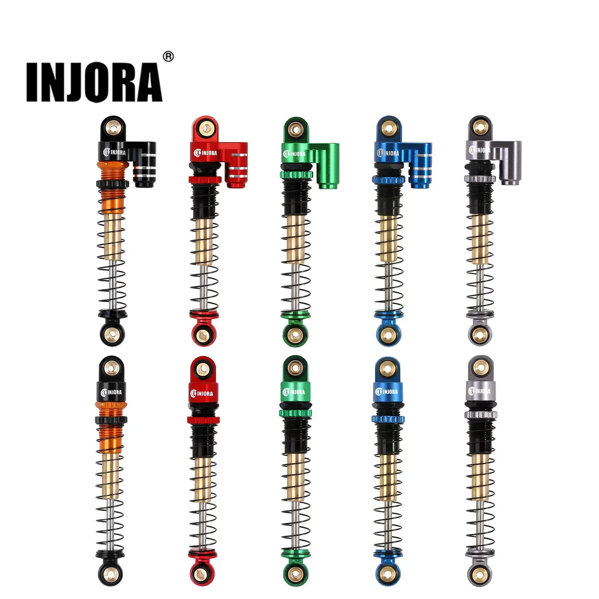Amortisseurs INJORA aluminium filetés 43 mm pour Axial SCX24 1/24
