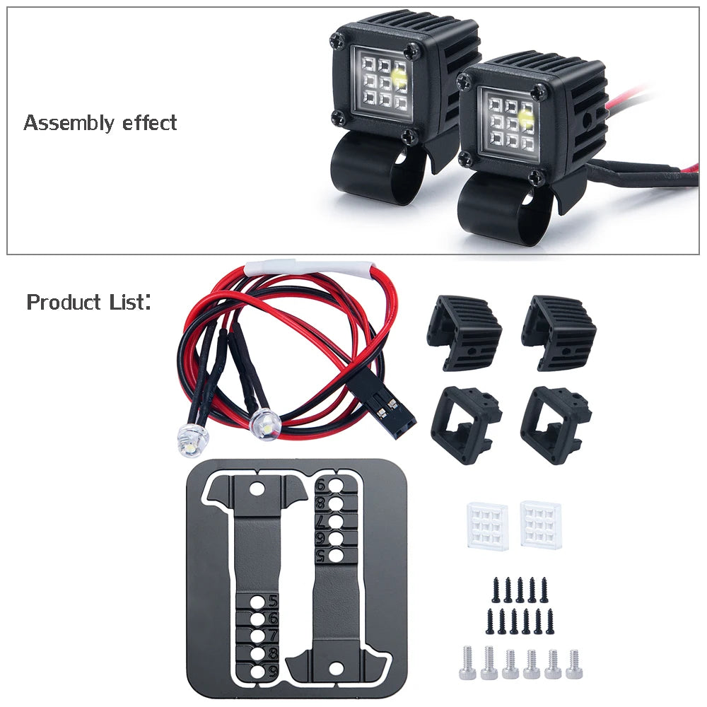Spots LED latéraux AXSPEED de galerie TRX4 SCX10 Wraith – vue 8