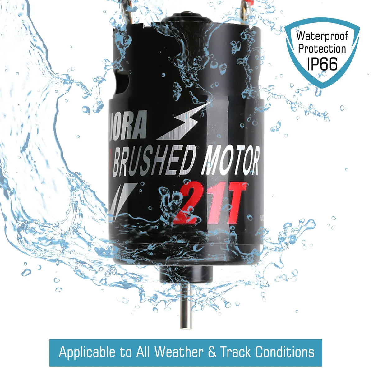 Moteur brushed INJORA 550 étanche 12T à 55T – vue 2