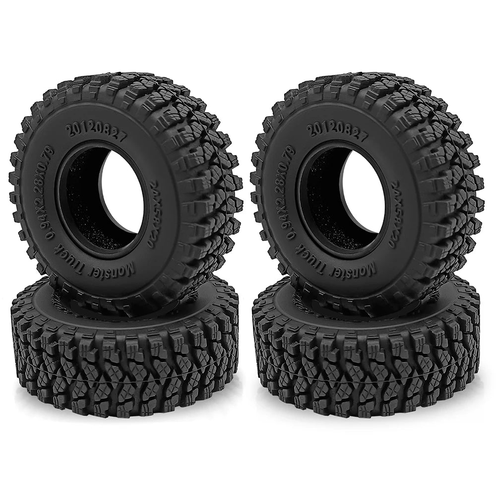Lot pneus AXSPEED 1.0 pour Axial SCX24 et Traxxas TRX4M