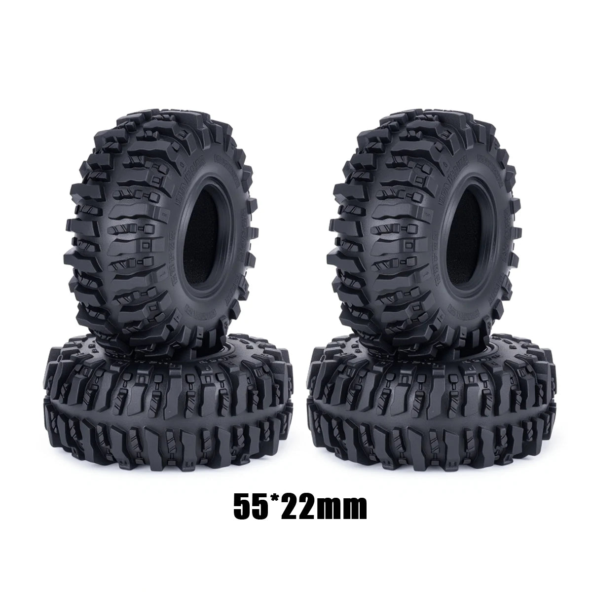 Pneus RC 1.0 haute garde au sol pour crawler 1/24 1/18 – vue complémentaire