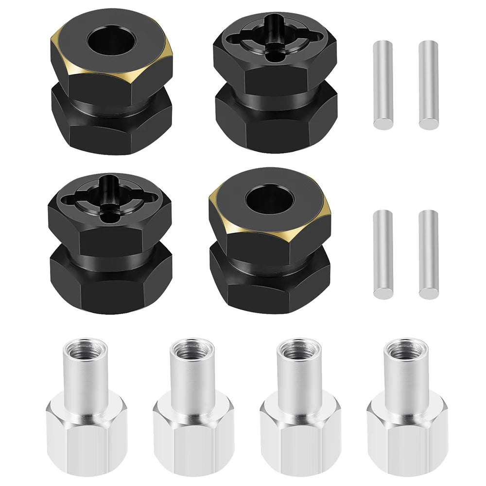 Élargisseurs laiton AXSPEED hexagone 12 mm pour SCX10 II / D90 – vue 7
