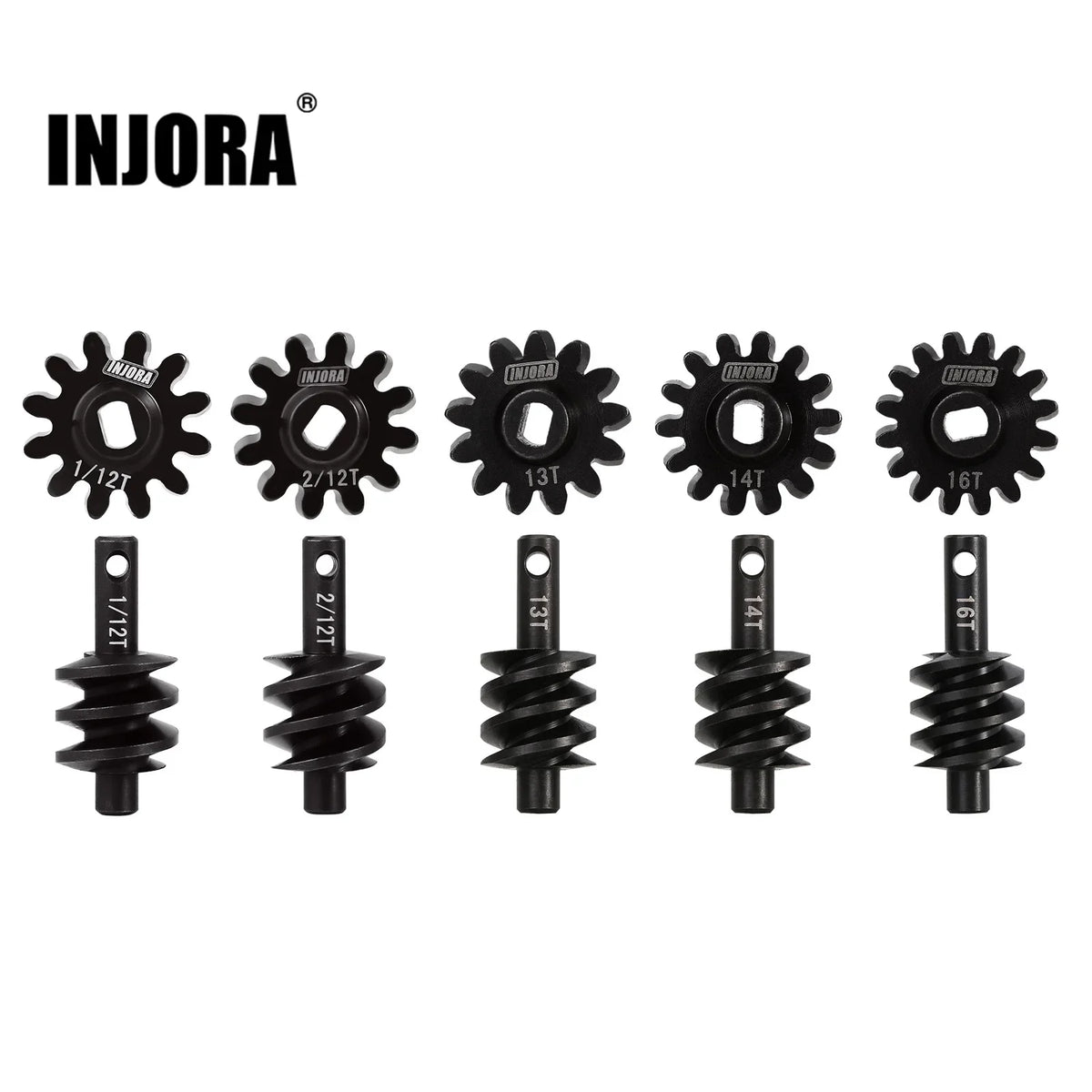 Pignons différentiel acier INJORA 12T à 18T pour Axial SCX24