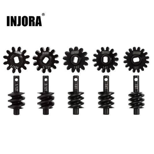 Pignons différentiel acier INJORA 12T à 18T pour Axial SCX24