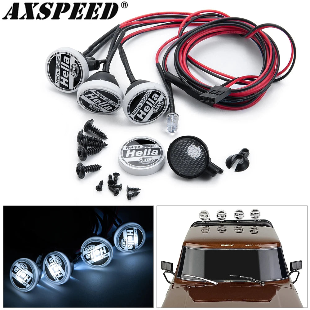 Projecteurs de toit LED AXSPEED avec caches pour crawler RC 1/10