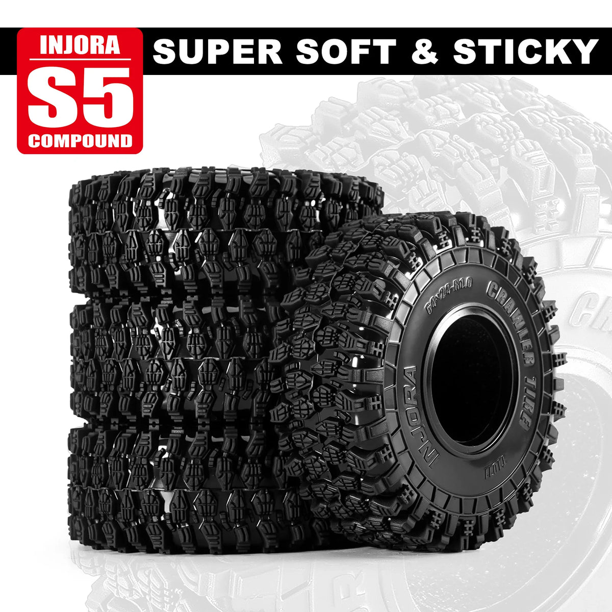 Pneus super souples INJORA pour SCX24 FCX24 AX24 – détail produit