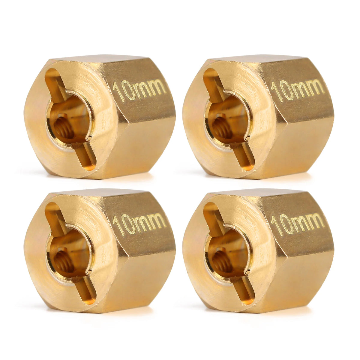 INJORA Lot de 4 hexagones de roue en laiton 8/10 mm pour crawler RC 1/10