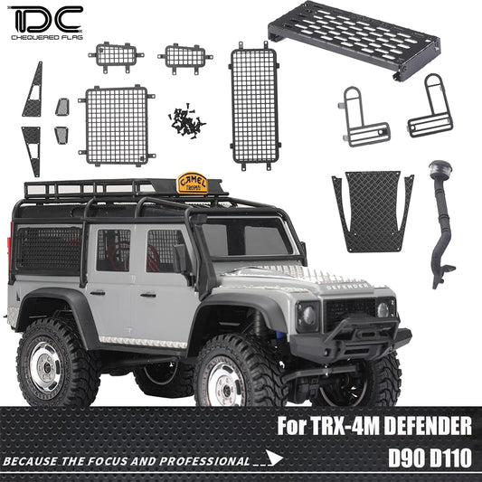 Kit protection et décoration scale TRX4M Defender D90 D110 1/18