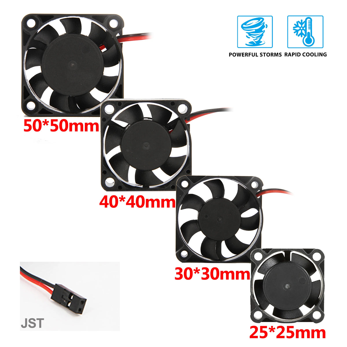 Ventilateur RC 25 à 50 mm 5 à 12 V pour ESC et moteur