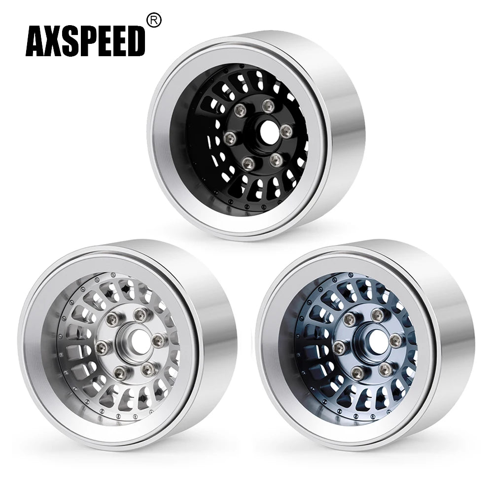 Jantes beadlock aluminium AXSPEED 1.9 x 30 mm pour SCX10 / TRX4