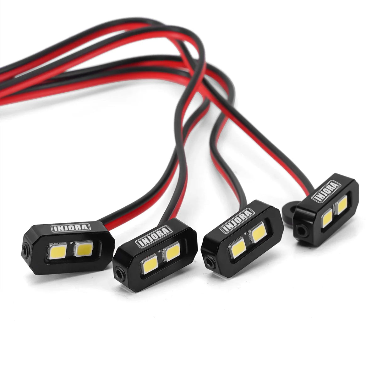 Rock Lights INJORA blanc jaune crawler 1/10 – vue 3