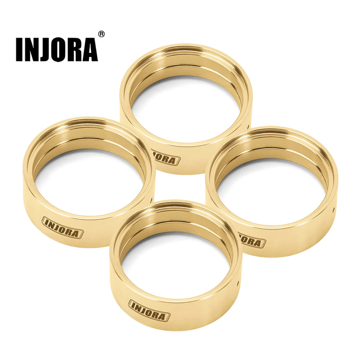 Anneaux de lest beadlock laiton INJORA 27 g pour jantes 1.3