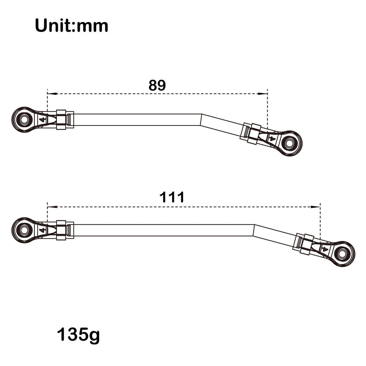 Kit liens MEUS Racing Axial Capra 1.9 – vue produit