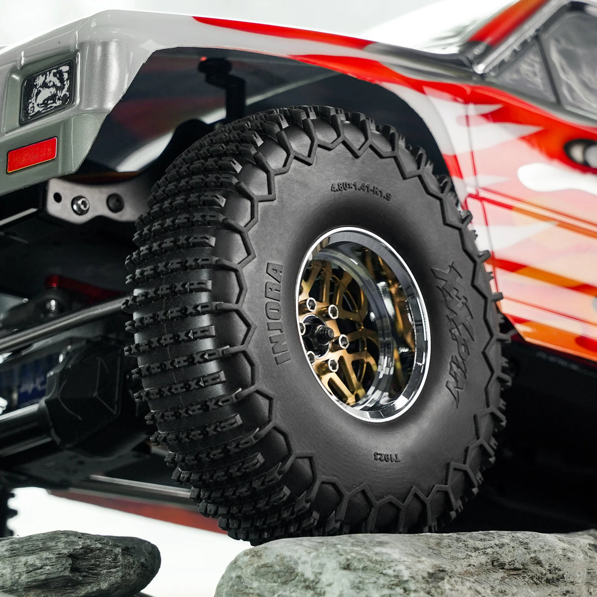 Pneus XHX Pin S5 1.9 INJORA pour crawler 1/10 – vue produit
