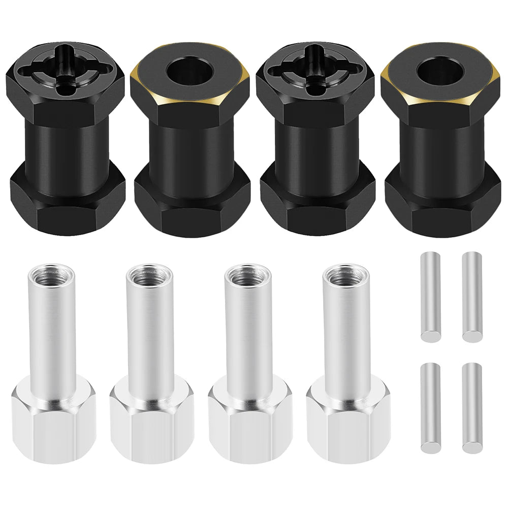 Élargisseurs laiton AXSPEED hexagone 12 mm pour SCX10 II / D90 – vue 12