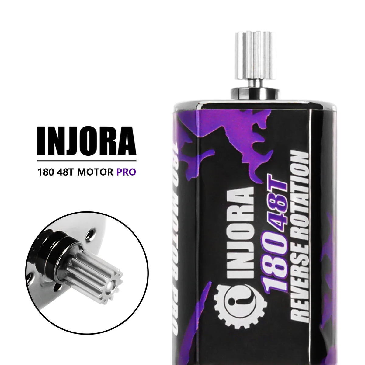 Moteur brushed INJORA 180 48T 55T pour TRX4M – vue complémentaire