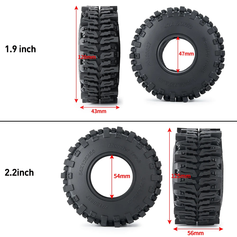 Pneus crawler AXSPEED 1.9 / 2.2 pour SCX10 / Capra / TRX4 / TRX6 – vue 6