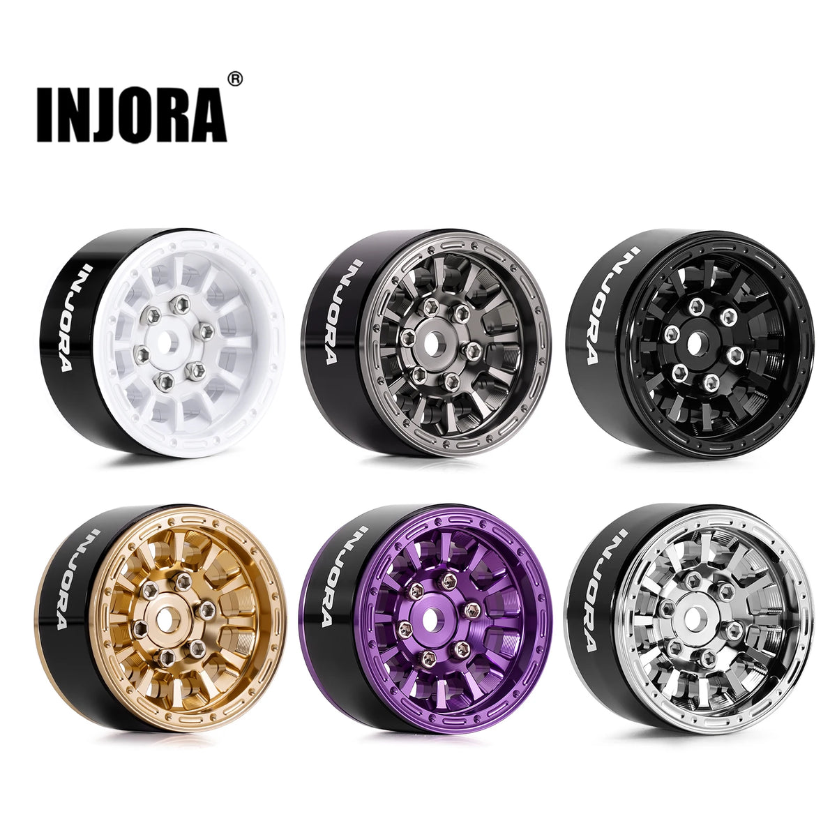Jantes beadlock INJORA aluminium 1.0 offset 0 mm