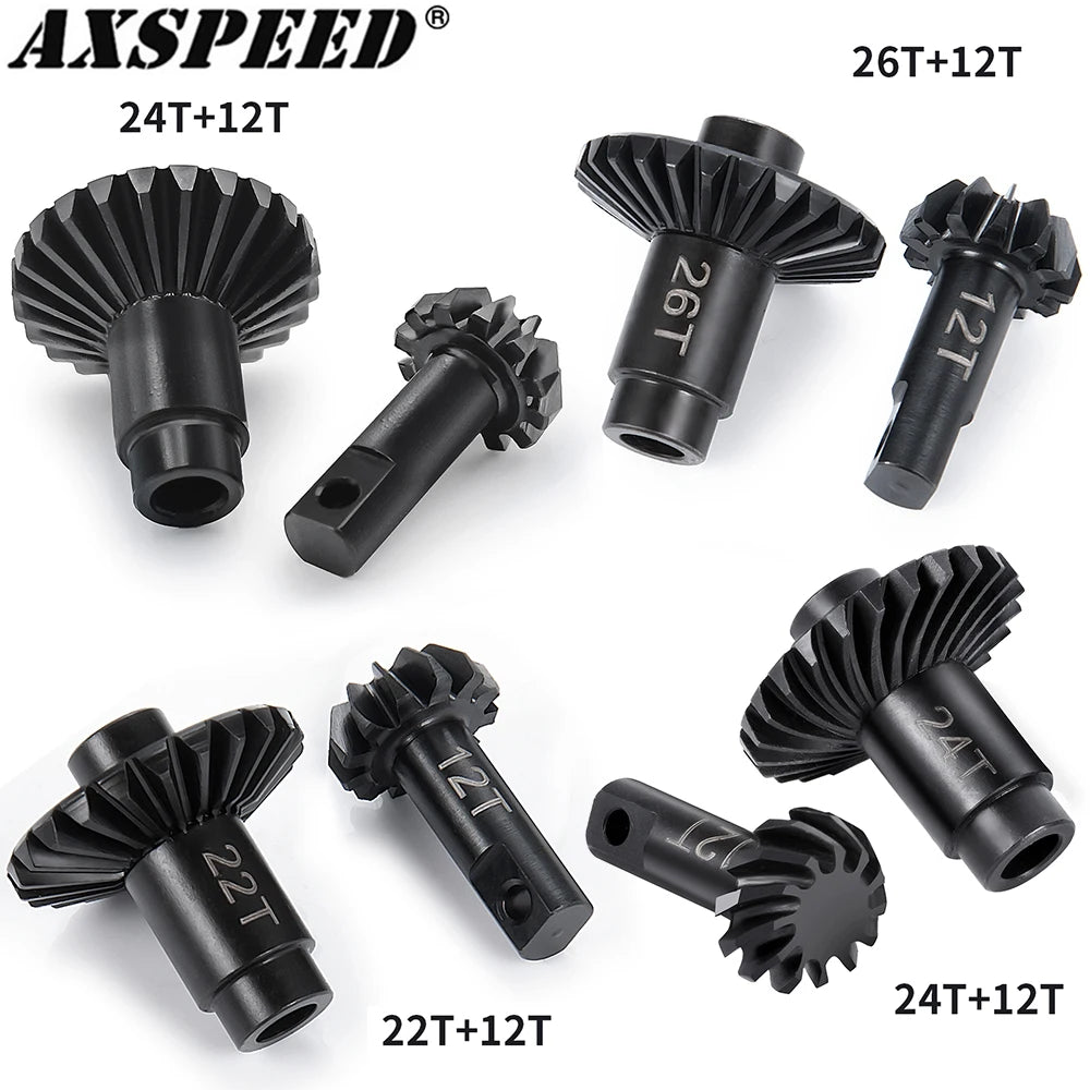 Pignons hélicoïdaux acier AXSPEED 22/12T à 26/12T pour TRX4M
