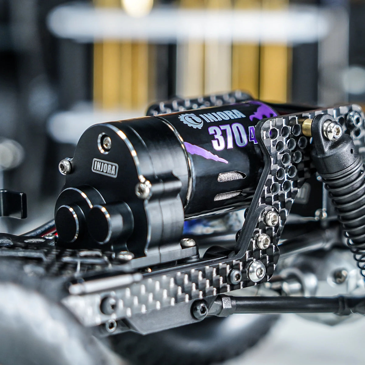 Moteur 370 45T et transmission INJORA pour TRX4M – détail