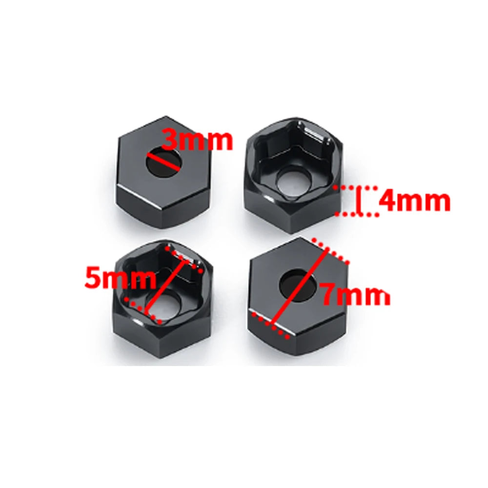 Adaptateurs moyeu AXSPEED 5 mm pour WPL D12 1/10