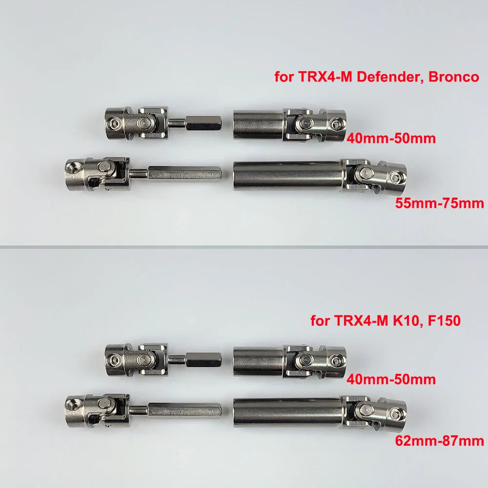 Arbres de transmission centraux inox AXSPEED pour TRX4M – vue complémentaire 2