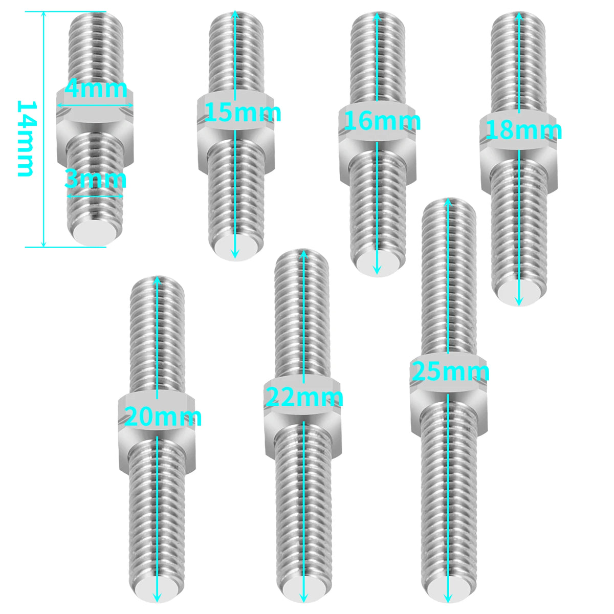 Biellettes titane AXSPEED M3 14 à 52 mm pour RC – vue 3