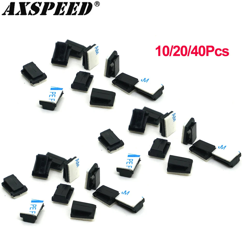 Clips adhésifs AXSPEED pour maintien et organisation des câbles RC