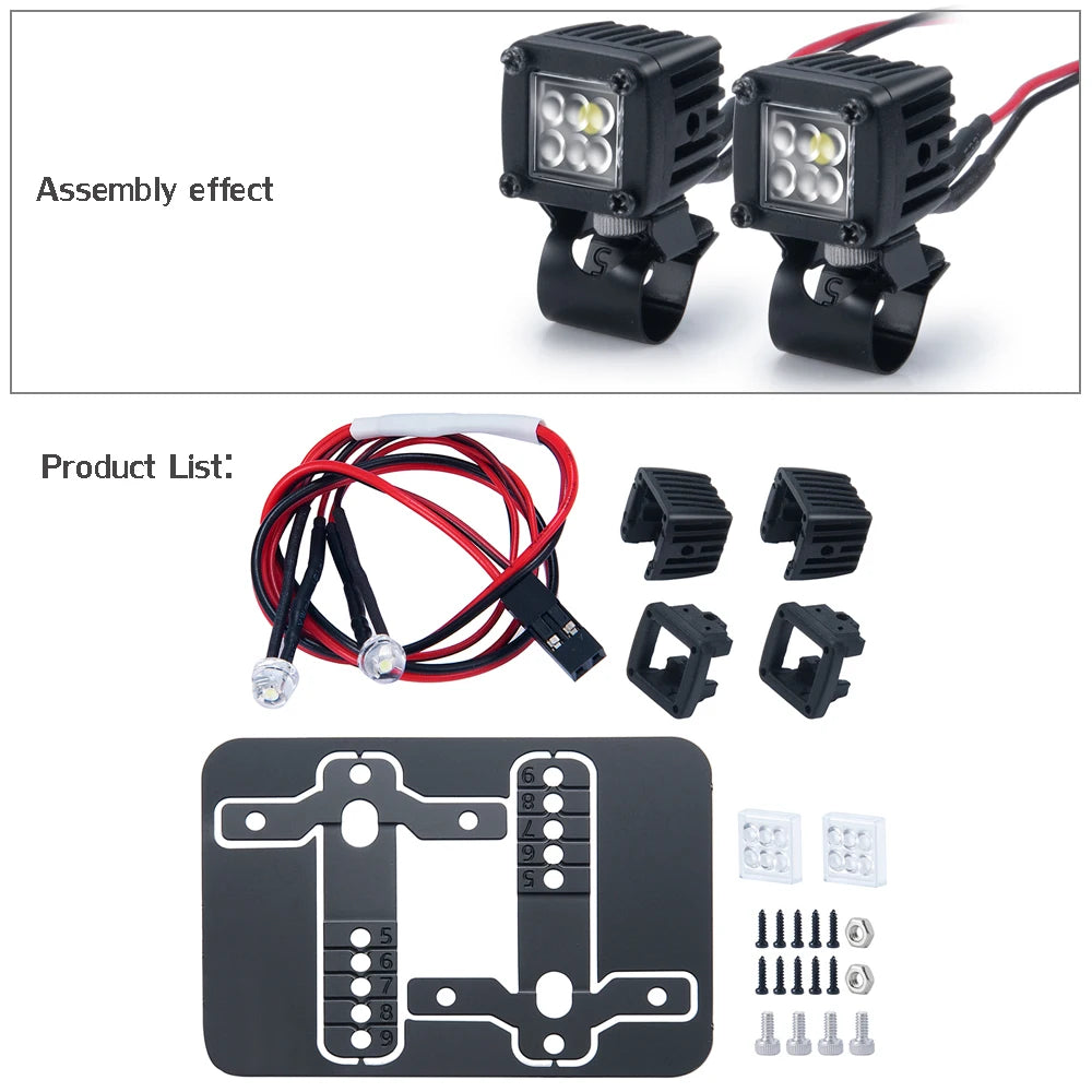 Spots LED latéraux AXSPEED de galerie TRX4 SCX10 Wraith – vue 16